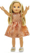 Poppen Glitterjurk Rose Gold, 35-45 cm