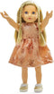 Poppen Glitterjurk Rose Gold, 35-45 cm