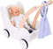 Poppen loopwagen grijs/ wit