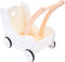 Poppen loopwagen grijs/ wit