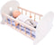 Poppen schommelbed grijs/ wit