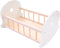 Poppen schommelbed grijs/ wit