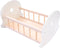 Poppen schommelbed grijs/ wit