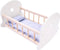 Poppen schommelbed grijs/ wit
