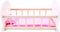 Poppen schommelbed roze/ wit