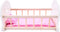 Poppen schommelbed roze/ wit