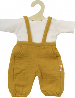 Poppen Tuinbroek Okergeel, 35-45 cm