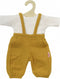 Poppen Tuinbroek Okergeel, 35-45 cm