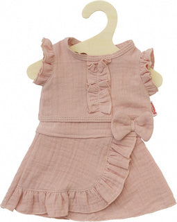 Poppen Wikkelrok Roze met Ruches, 28-35 cm
