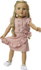 Poppen Wikkelrok Roze met Ruches, 28-35 cm