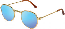Poppen Zonnebril Goud Blauw Gespiegeld