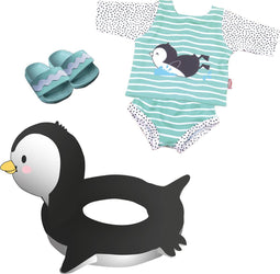Poppen Zwemset Pinguin, 35-45 cm