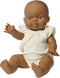 Poppenbody Geel met Ruches, 35-45 cm