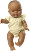 Poppenbody Geel met Ruches, 35-45 cm