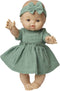 Poppenjurk Groen met Ruches, 28-35 cm