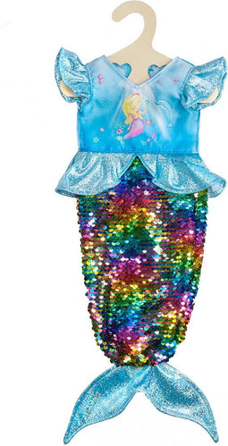 Poppenjurk Zeemeermin met Pailletten, 35-45 cm
