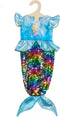 Poppenjurk Zeemeermin met Pailletten, 35-45 cm