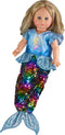 Poppenjurk Zeemeermin met Pailletten, 35-45 cm