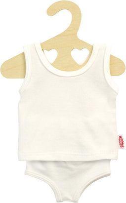 Poppenonderbroek en -hemd Wit, 28-35 cm