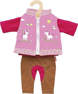 Poppenoutfit Paardrijden - Eenhoorn, 28-35 cm
