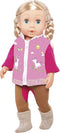 Poppenoutfit Paardrijden - Eenhoorn, 28-35 cm