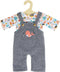 Poppentuinbroek met T-shirt Walvis, 28-35 cm