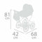 Poppenwagen Decuevas Funny 81 x 68 x 42 cm