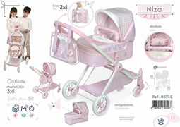 Poppenwagen Decuevas XL 3 in 1 45 x 80 x 81 cm