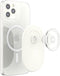 PopSockets PopGrip - Telefoonbutton en Standaard compatibel met een magnetische ring voor iPhone 12 en hoger - Doorzichtig en Wit