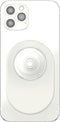 PopSockets PopGrip - Telefoonbutton en Standaard compatibel met een magnetische ring voor iPhone 12 en hoger - Doorzichtig en Wit