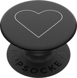 PopSockets PopGrip TresChic Telefoon Grip - White Heart Black