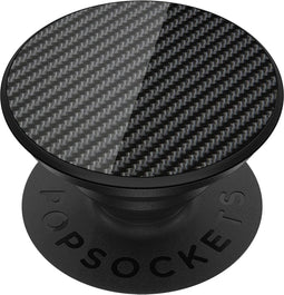 PopSockets PopGrip - Verwisselbare Telefoonbutton en Standaard - Genuine Carbon Fiber