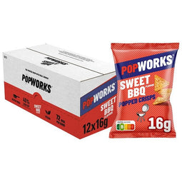 Popworks - Chips popworks sweet bbq 16gr | 12 stuks