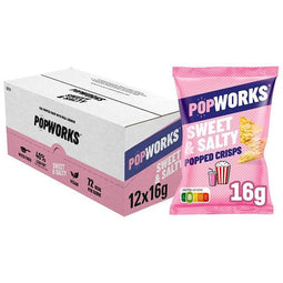Popworks - Chips popworks sweet salty 16gr | 12 stuks