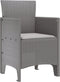 vidaXL - Tuinmeubels - met - Kussens - 4 - stuks - Lichtgrijs - Poly - Rattan