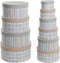 Set van opstapelbare opbergboxen DKD Home Decor Multicolour Karton 37,5 x 37,5 x 18 cm