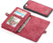 Caseme - vintage 2 in 1 portemonnee hoes - Geschikt voor iPhone SE (2022 / 2020) / 8 / 7 / 6(s) - Rood
