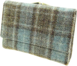 Portemonnee Belby Blauw Beige (Aqua Natural) - Rosehall - Abraham Moon Tweed - Glen Appin of Scotland