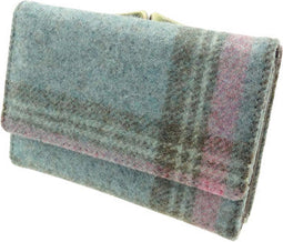 Portemonnee Belby Blauw Roze (Aqua Pink) - Rosehall - Abraham Moon Tweed - Glen Appin of Scotland