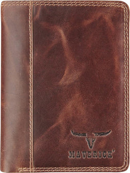 Portemonnee maverick rfid leer bruin