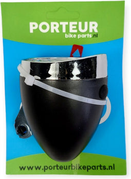 Porteur Koplamp Porteur retro zwart batterij