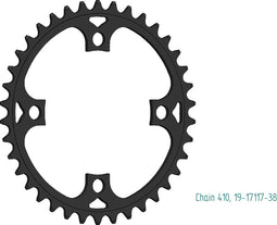 Porteur Tandwiel Porteur 38t 1/2x3/32 bafang