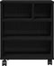 vidaXL - Printerstandaard - met - Wielen - Artisan - Eiken - 41x32x48 - cm