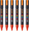 Posca Stiften PC-5M Medium Tip - verfstiften - Fluor oranje - 6 stuks