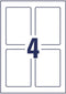 Positioneer etiket Avery voorbedrukt 120x80mm 5 vel 4 etiketten per vel 3-talig