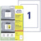 Positioneer etiket Avery voorbedrukt 220x160mm 5 vel 1 etiket per vel 3-talig