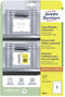 Positioneer etiket Avery voorbedrukt 220x160mm 5 vel 1 etiket per vel 3-talig