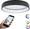 EGLO connect.z Marghera-Z - Smart Plafondlamp - Instelbaar RGB & wit licht - Ø 60 cm - Zwart/Wit
