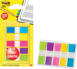 Post-it Index Smal geassorteerde kleuren | 3 + 2 tabs gratis