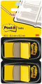 Post-it index standaard | ft 24 | 4 x 43 | 2 mm | houder met 2 x 50 tabs | geel